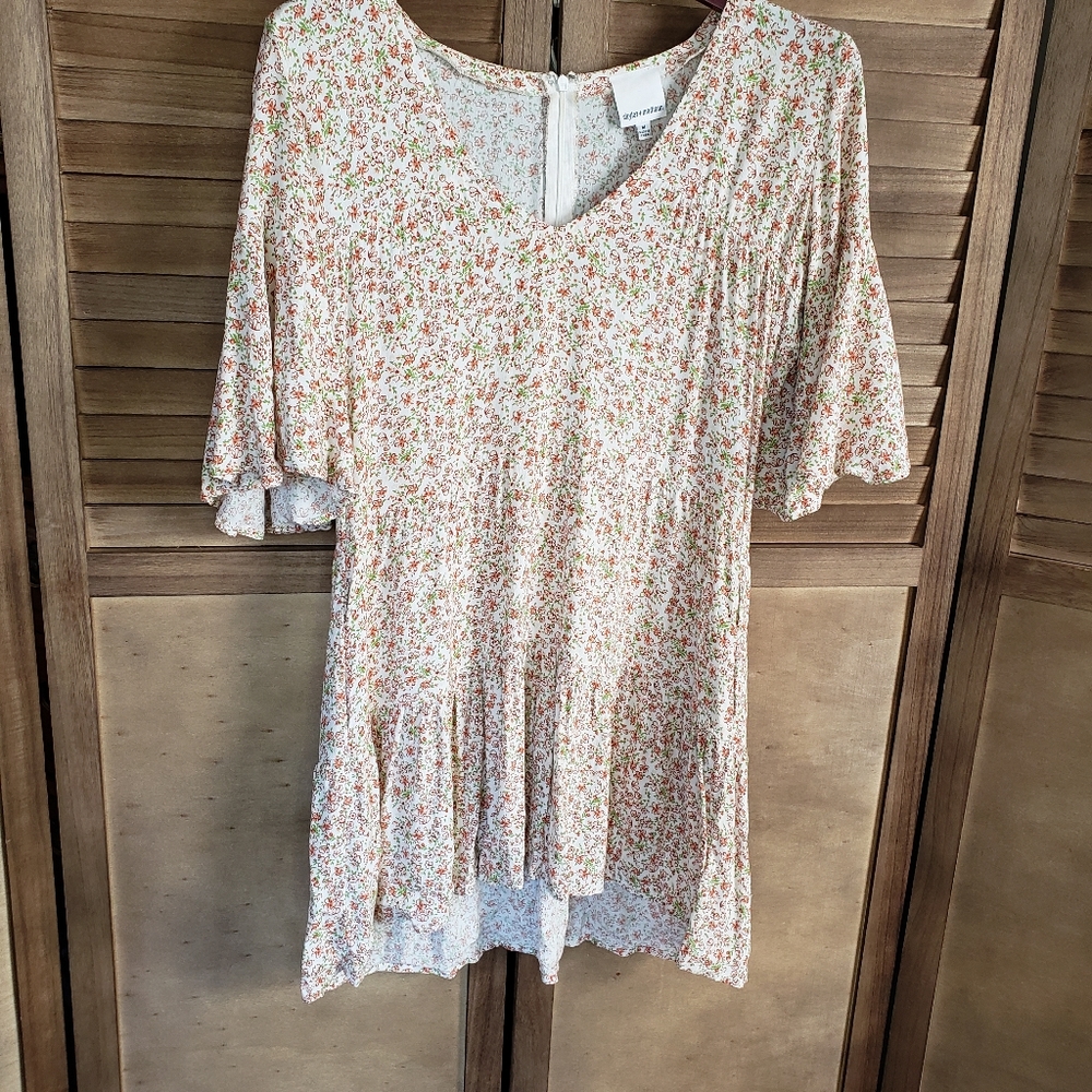 Women Skyler Madison layered ruffle blouse / mini dress size medium